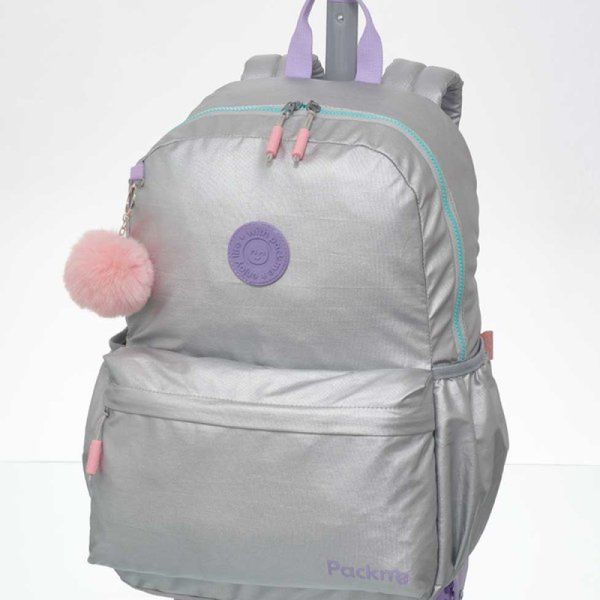 Mochila Carrinho Tubo Com Alças Prata