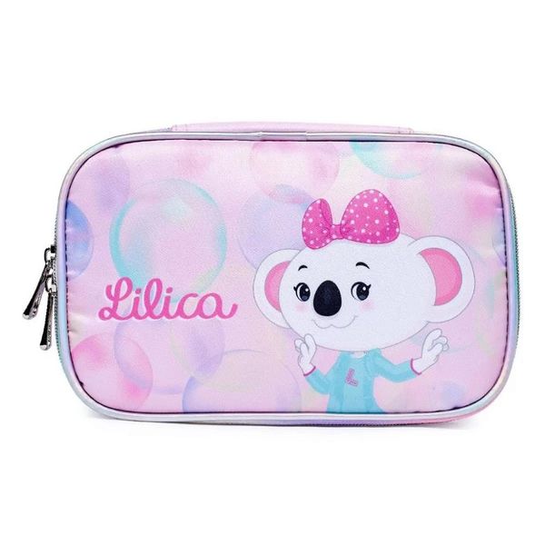 Estojo Box Pacific Lilica Ripilica Bubbles Rosa Único