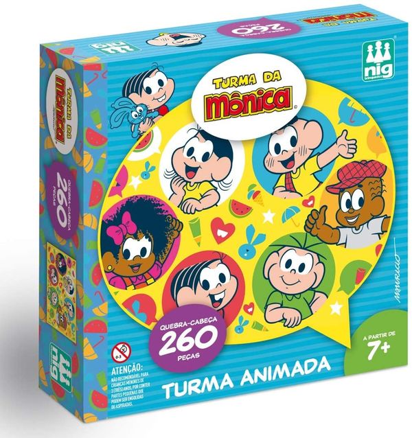 QUEBRA CABECA TURMA ANIMADA 260 PEÇAS NIG