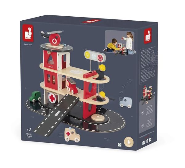Posto de Bombeiros com Acessórios Brinquedo Janob J04639