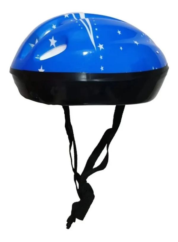 Patins Quad Azul Regulável 33-36 + kit proteção