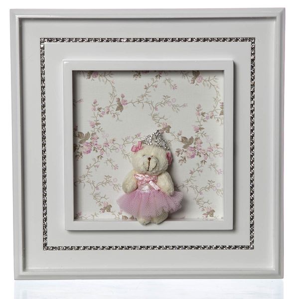 Quadro Princesa Strass Ursa Mini Bailarina