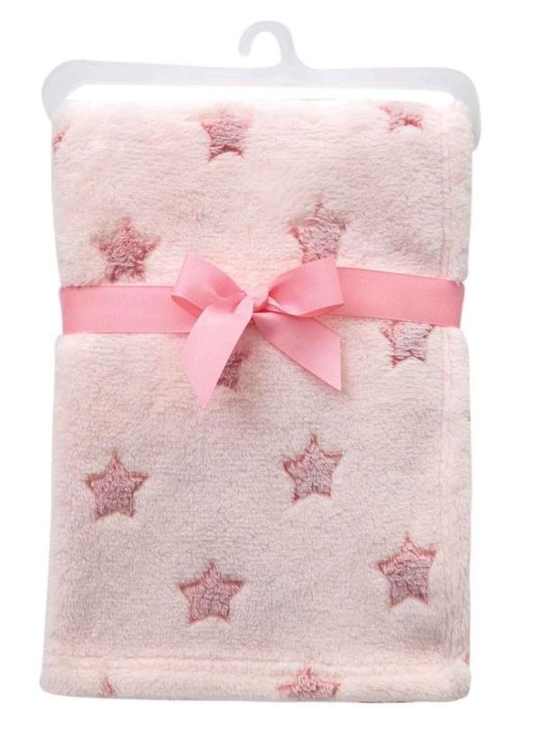 Manta Bebê Em Soft Estrelinhas Rosa Buba