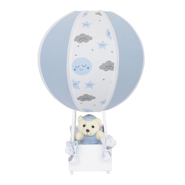 Abajur Balãozinho Urso Chuva de Amor Azul