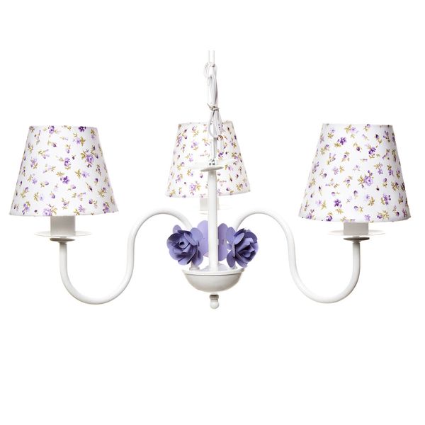 Lustre 3L Simples 3 Flores P Lilás