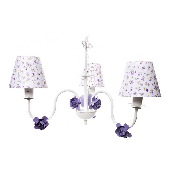 Lustre 3L Simples 6 Flores P Lilás