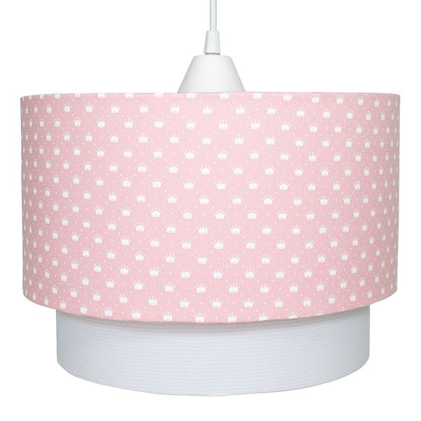 Lustre Tubular Duplo Coroa Rosa