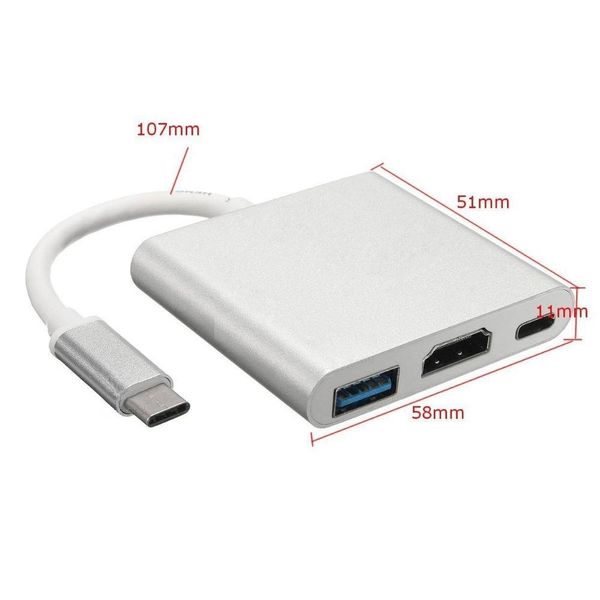 Adaptador USB 3.1 Type C Thunderbolt 3.0 x HDMI USB 3 Tipo-C