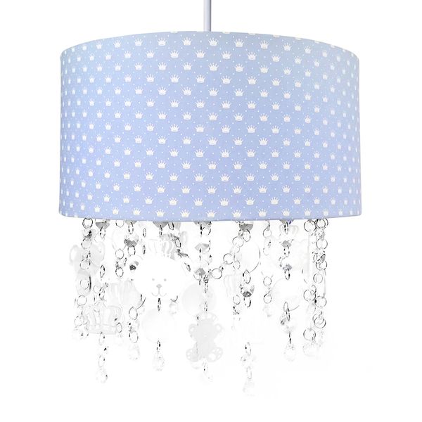 Lustre Tubular Cristais Ursinho Príncipe