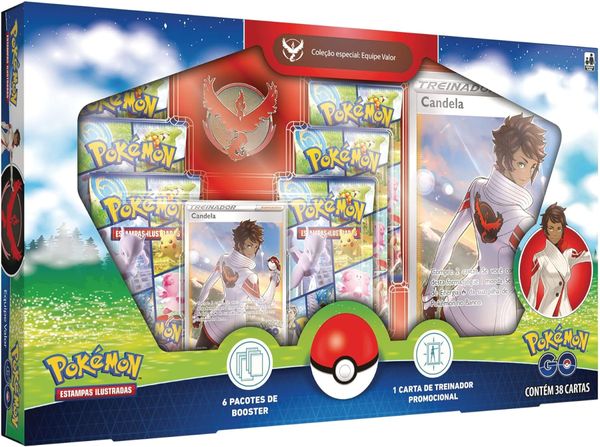 BOX POKEMON GO COLEÇÃO ESPECIAL - EQUIPE VALOR INSTINTO E SABEDORIA ( SORTIDO) - COPAG