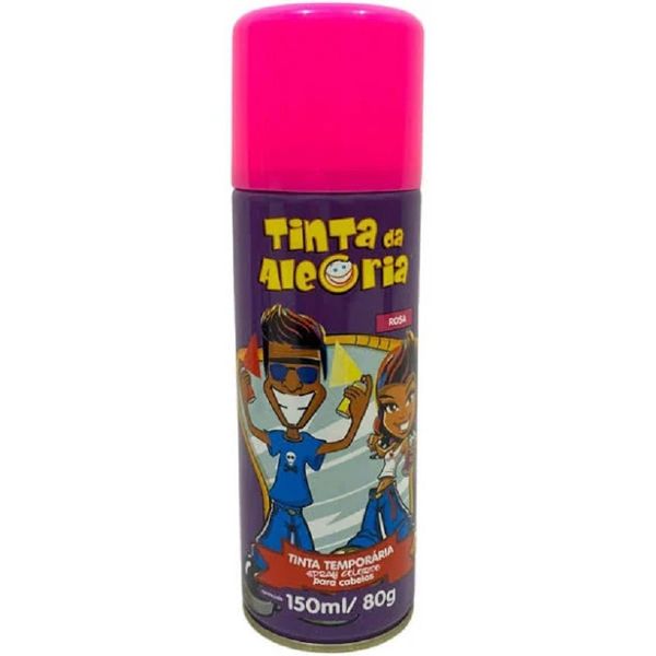 Tinta para Cabelo Spray - Alegria - Cor Rosa - 150ml