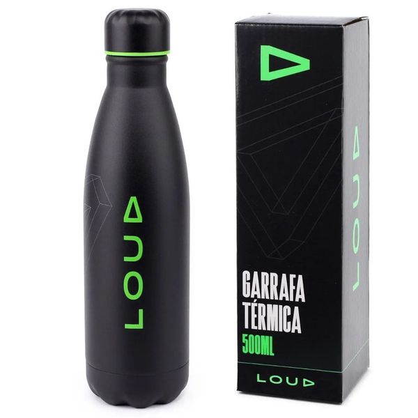 GARRAFA TERMICA SQUEEZE 500ML INOX PRETO LO1010