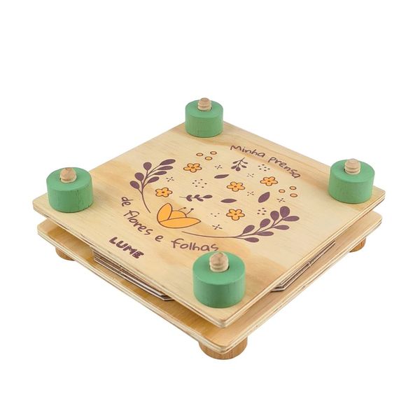 Prensa de Flores e Folhas - Brinquedo Educativo Lume