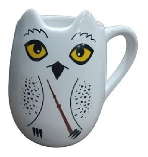 Caneca 3d Coruja Bruxo Varinha Magia Potterhead Hp Feitiço