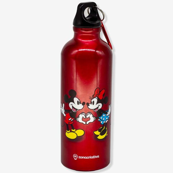 Garrafa com Mosquetão Mickey e Minnie Namorados - Disney
