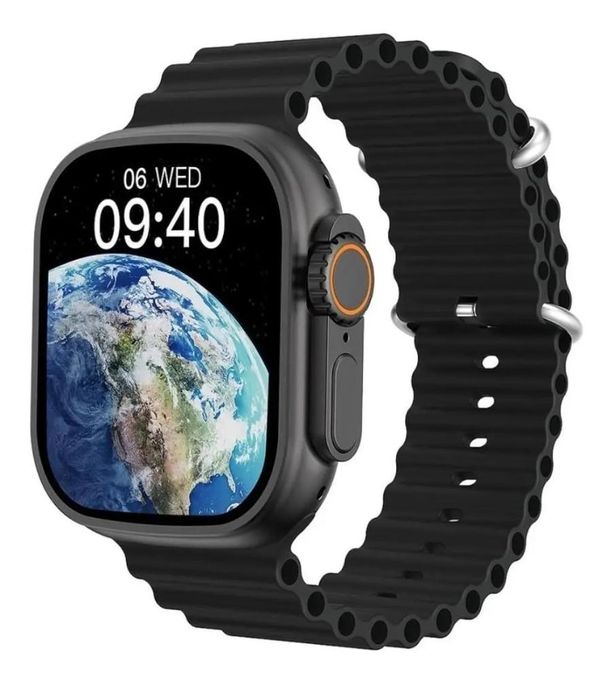 Relógio Digital Smartwatch Watch 9 Ultra 49mm Pulseira Oceano Preto