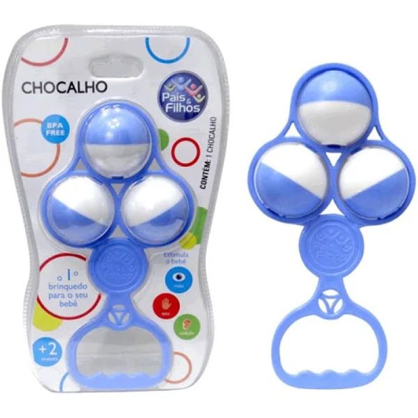 CHOCALHO AZUL - BLISTER - PAIS E FILHOS