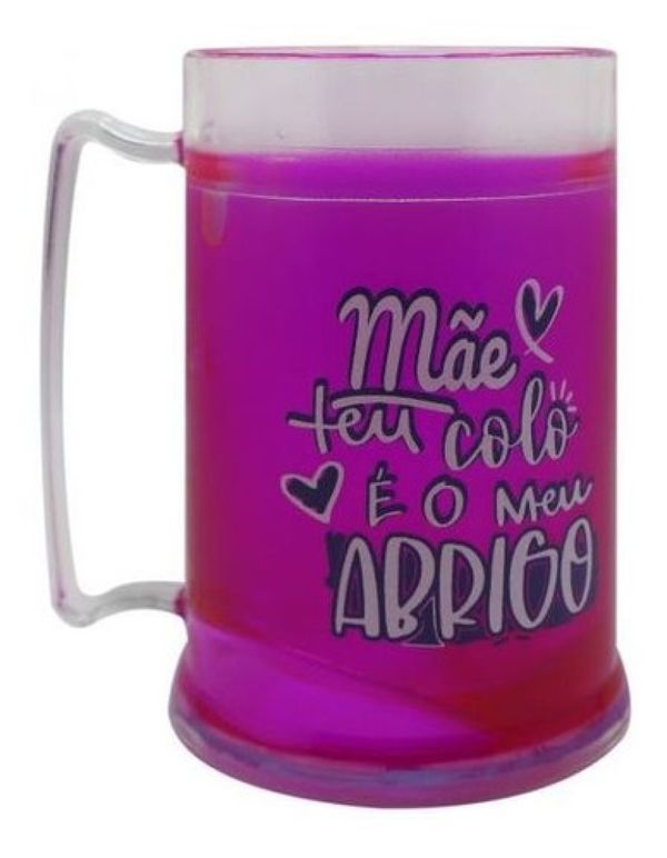 CANECA MINI GEL FRASE MÃE TEU COLO É O MEU ABRIGO PRESENTE MULHER 99767