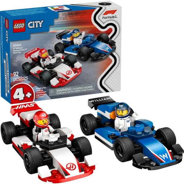 City Carros da Williams Racing e Haas F1 Lego 60464