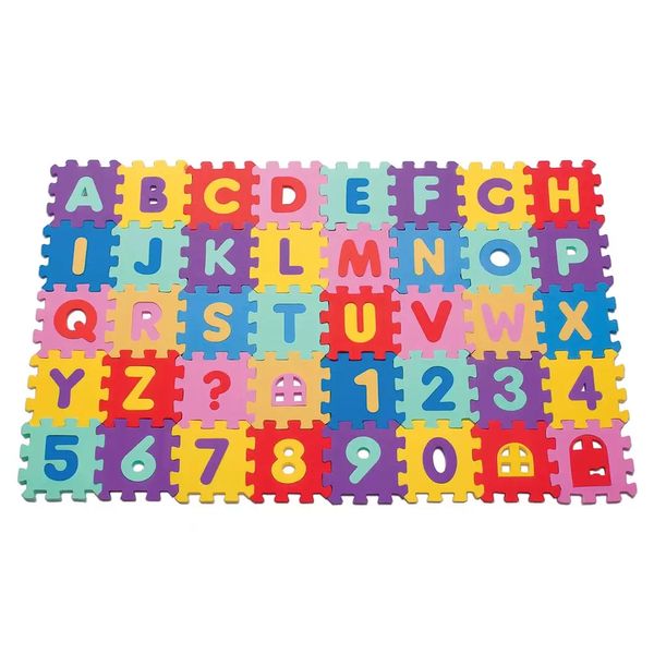 CUBOS EM EVA ALFABETO + NÚMEROS 36 PEÇAS 9X9 CM EDUCATIVO