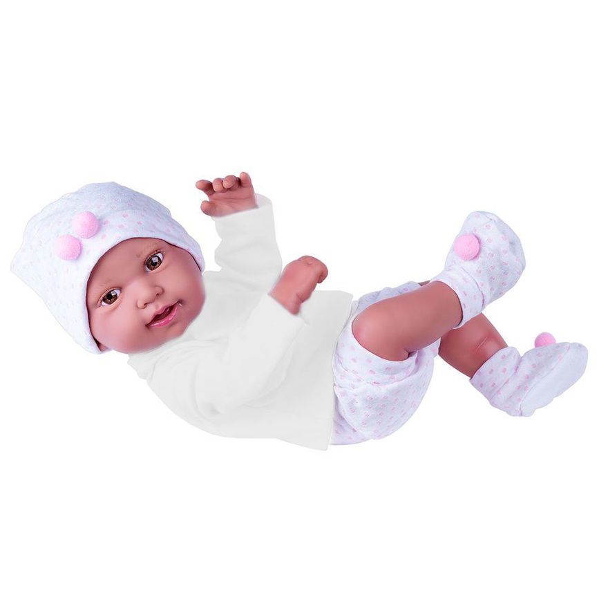 Boneca Bebê Reborn Anny Doll Baby com Macacão - Cotiplás