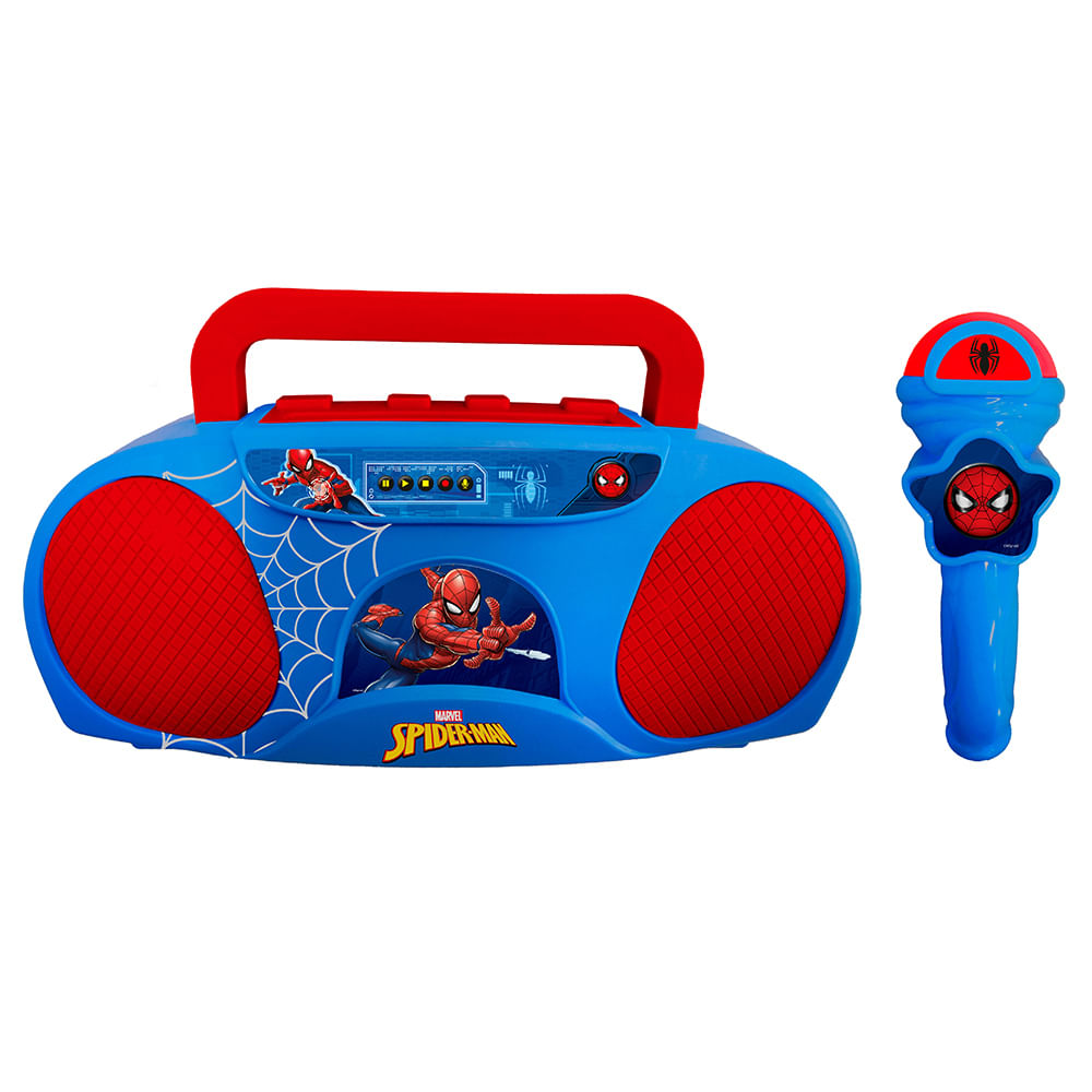 Home 50 Brinquedo Musical Boombox Karaoke Homem Aranha Candide 0