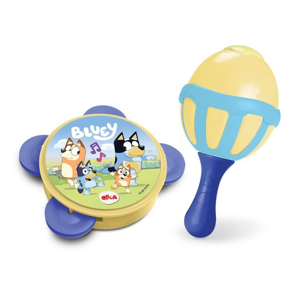 Instrumento Musical - Maraca e Pandeiro - Bluey - Elka
