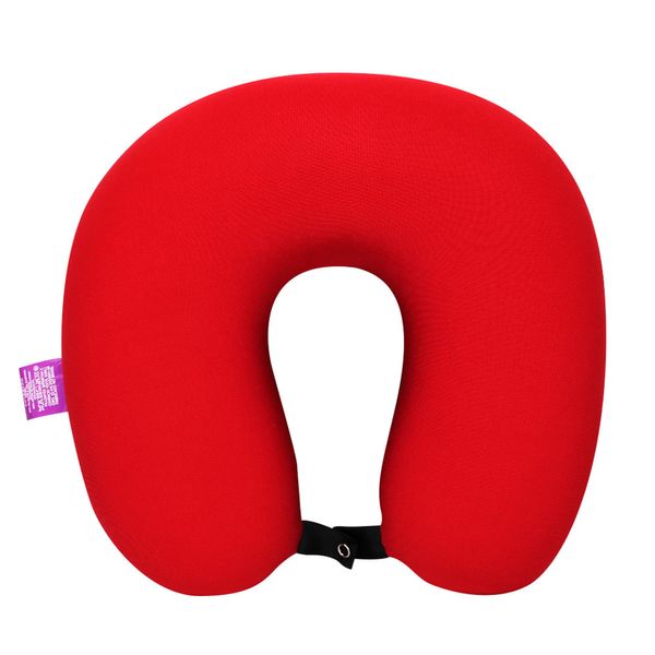 Almofada Pescoço Microperolas Liso Vermelho/preto