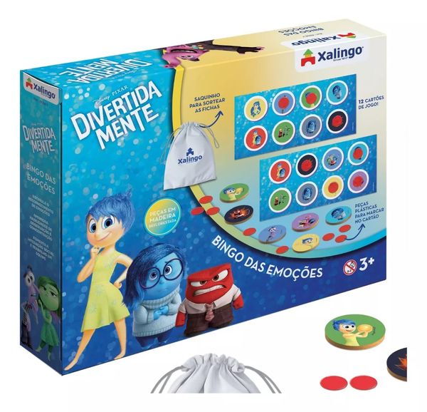 Jogo Bingo Das Emoções Divertidamente 12 Cartas Brinquedo Xalingo