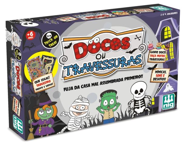 Jogo De Tabuleiro Halloween Doces ou Travessuras