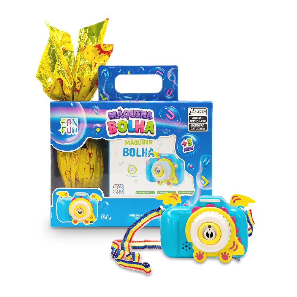 kit pascoa choco maquina de bolha e ovo de chocolate ao leite brasil cacau frente