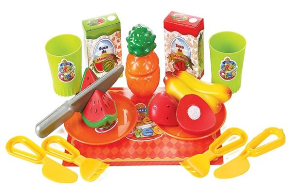 Kit Salada de Frutas Comidinhas Com Velcro Crec Crec