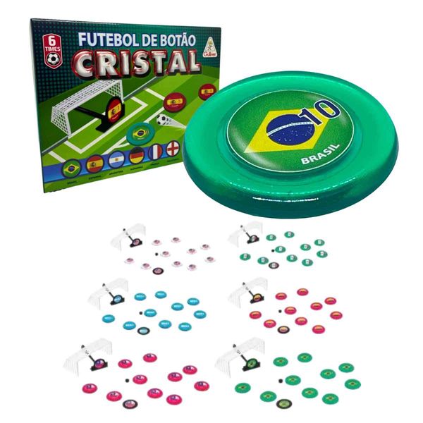 Jogo Futebol De Botão Cristal Gulliver 6 Seleções Time Mundo