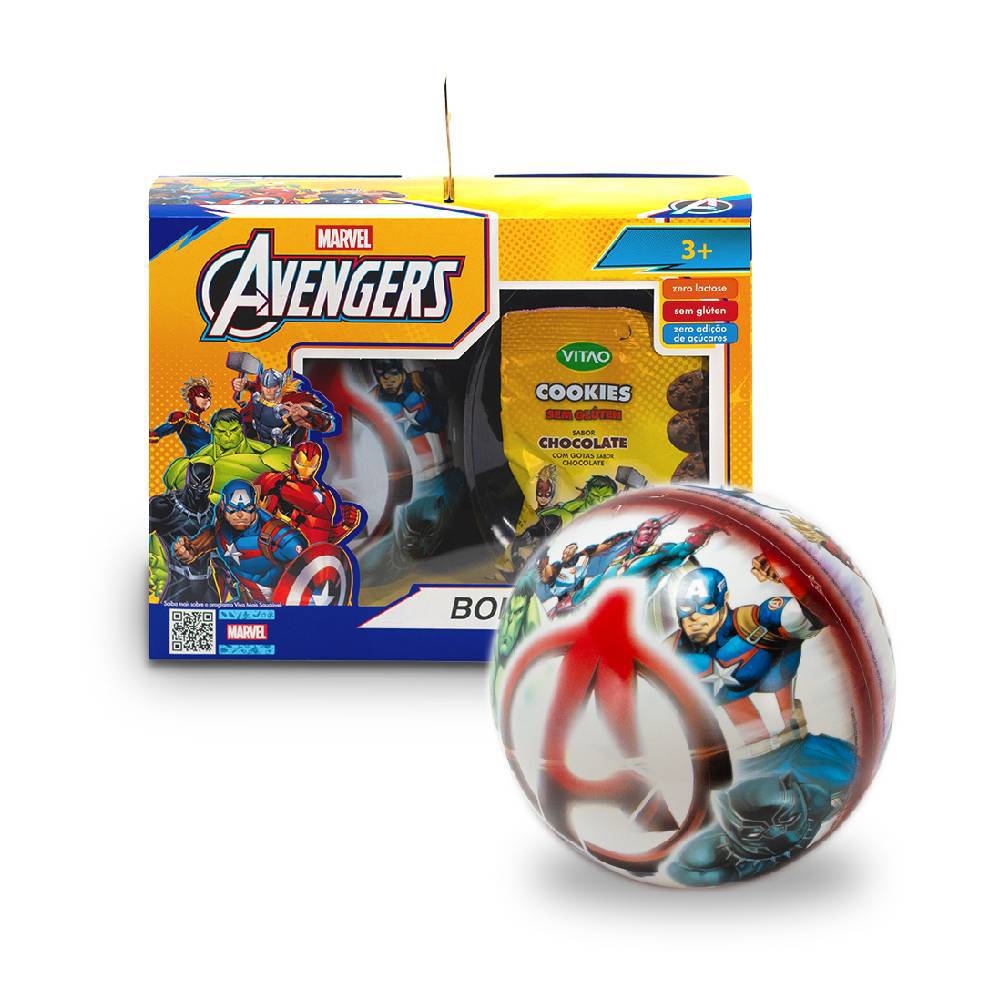 Kit Pascoa Disney Marvel Os Vingadores Bola de Vinil Cookie 0