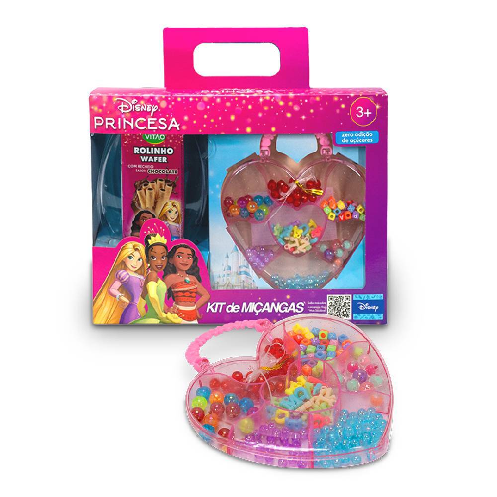 Home 45 Kit Pascoa Princesas Coracao de Micangas Wafer 0