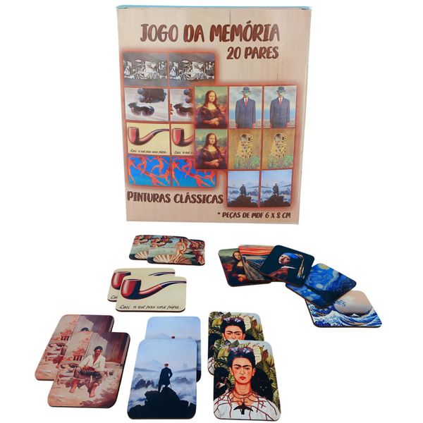 Jogo da Memória Pinturas Clásssicas do Mundo de 10 pares