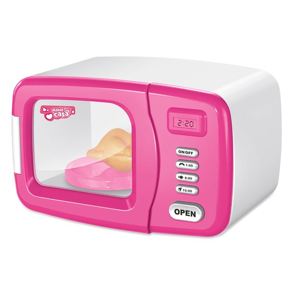 Brinquedo Infantil Microondas Mania de Casa Com Luz
