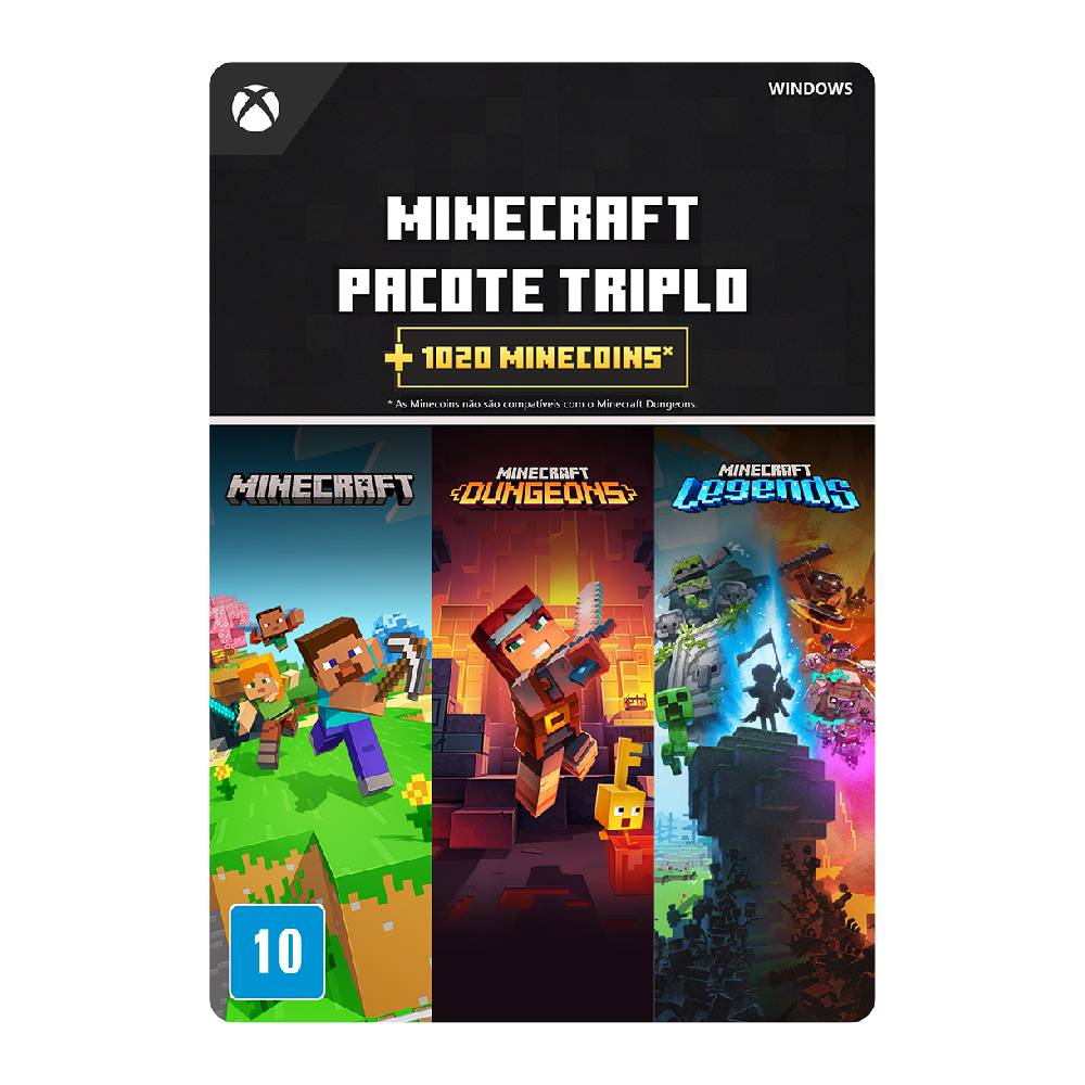 gift card digital para windows c2c minecraft triple bundle microsoft frente