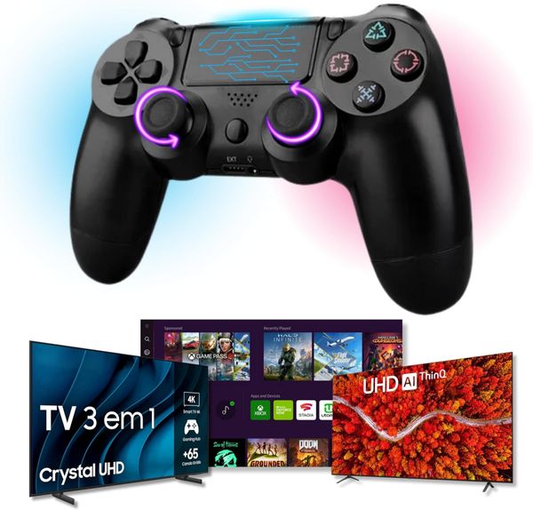 Controle com Fio para Jogar na Tv Samsung Cu8000 Cu7700 Au7700 Bu8000 4k Xbox