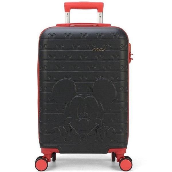 Mala de Viagem Grande ABS Rigida Cadeado Mickey Mouse Preta