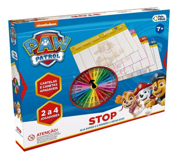 Jogo Stop Patrulha Canina Pais e Filhos
