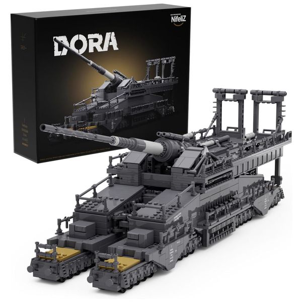 Kit de Construção Equipamento Militar da 2 Guerra Mundial com 2355 Peças para Adolescentes e Adultos, Nifeliz, Cinza