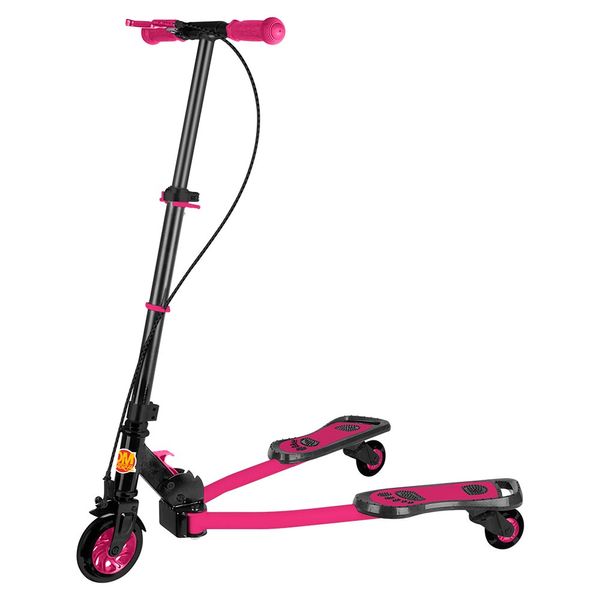 Patinete Radical Frog New Alumínio Dobrável Rosa DM Toys