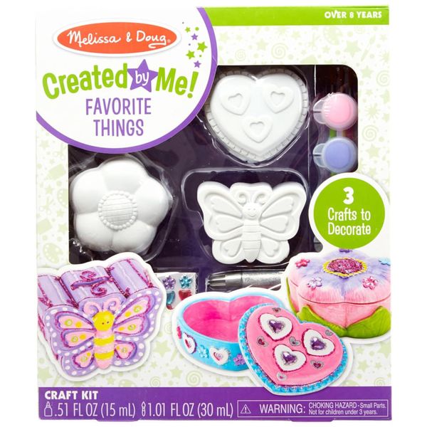 Kits de Artesanato Infantil, Decore Suas Próprias Caixas de Joias para Crianças, Melissa & Doug
