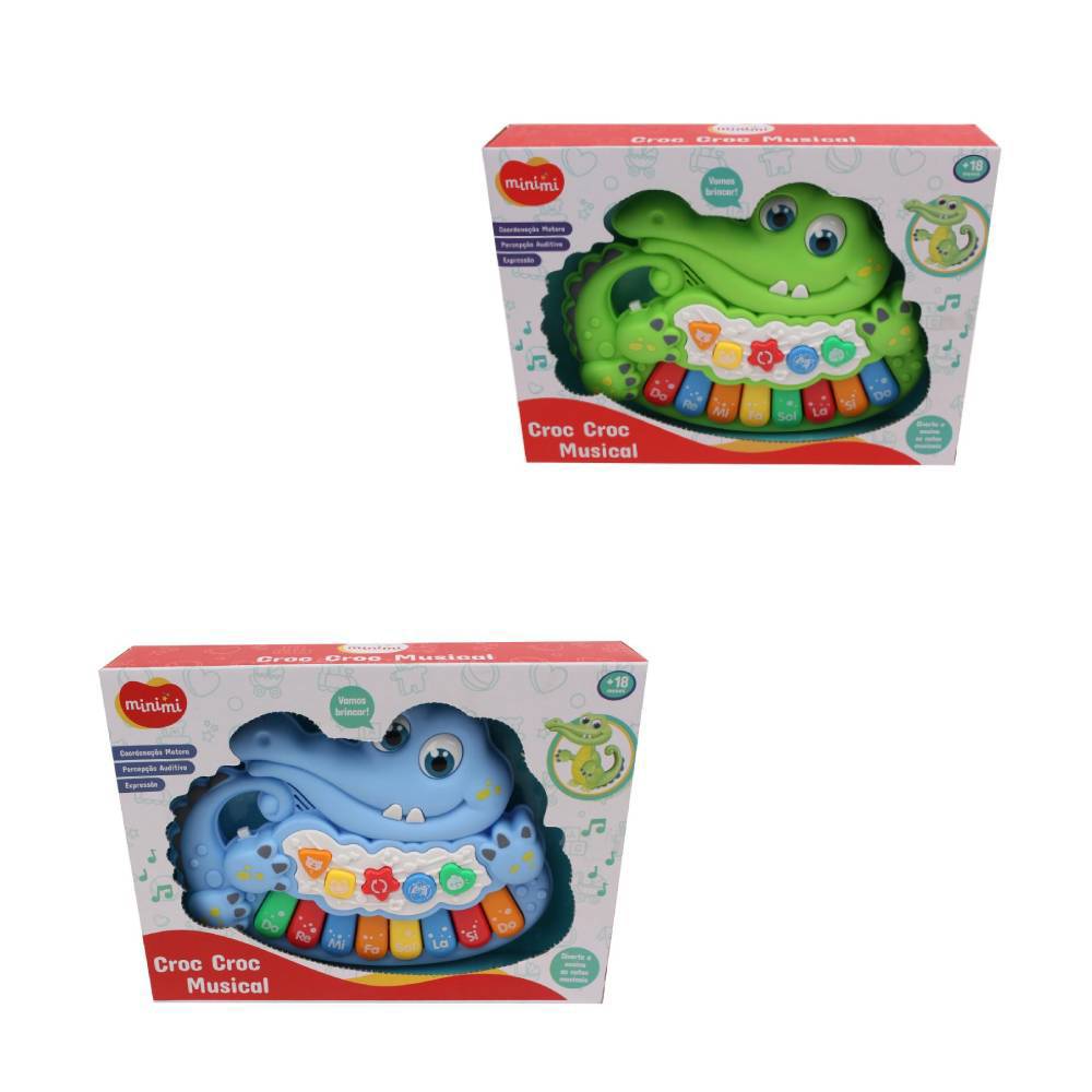 Brinquedo Musical - Jacaré - Croc Croc - Sortido - Minimi