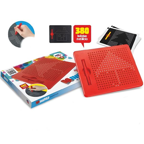 Brinquedo MiniPad Magnético Jogo Bolinhas Caneta
