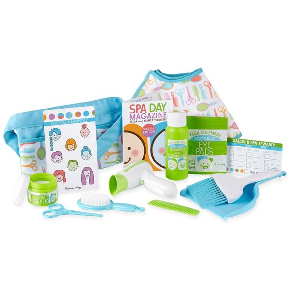 Kit Salão de Beleza e Spa com 16 Peças para Crianças Acima de 3 Anos, Melissa & Doug