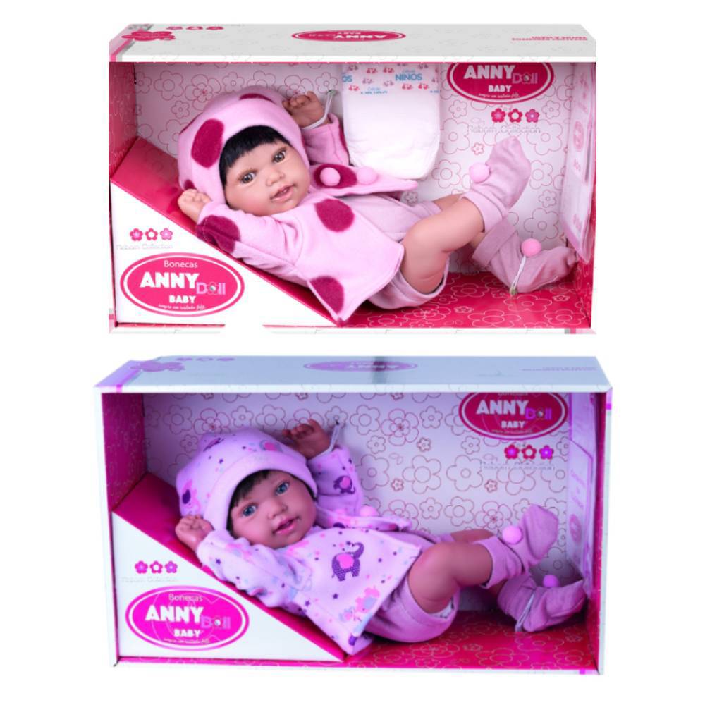 Boneca Bebê - Anny Doll - Baby Menina - Sortida - Cotiplás