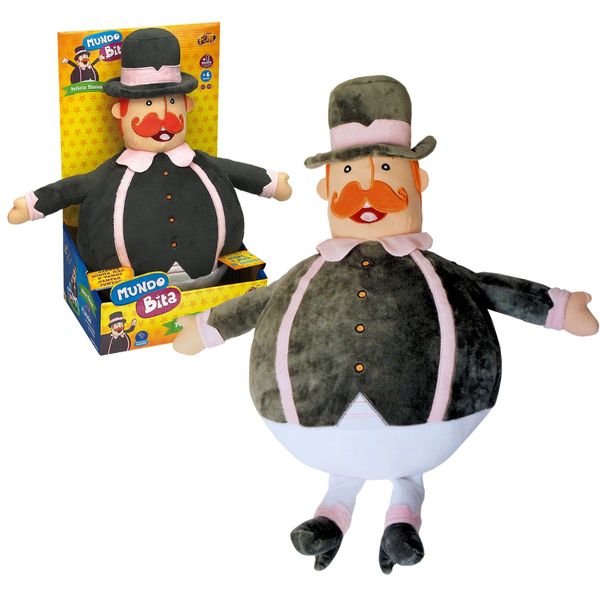 Pelúcia Grande Bita Musical Original – Personagem Mundo Bita da Fun, Licenciado e Fofinho para Crianças