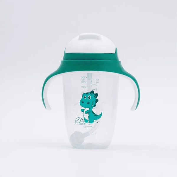 Copo de Treinamento Com Canudo 300ml +6m Verde Petit Piá